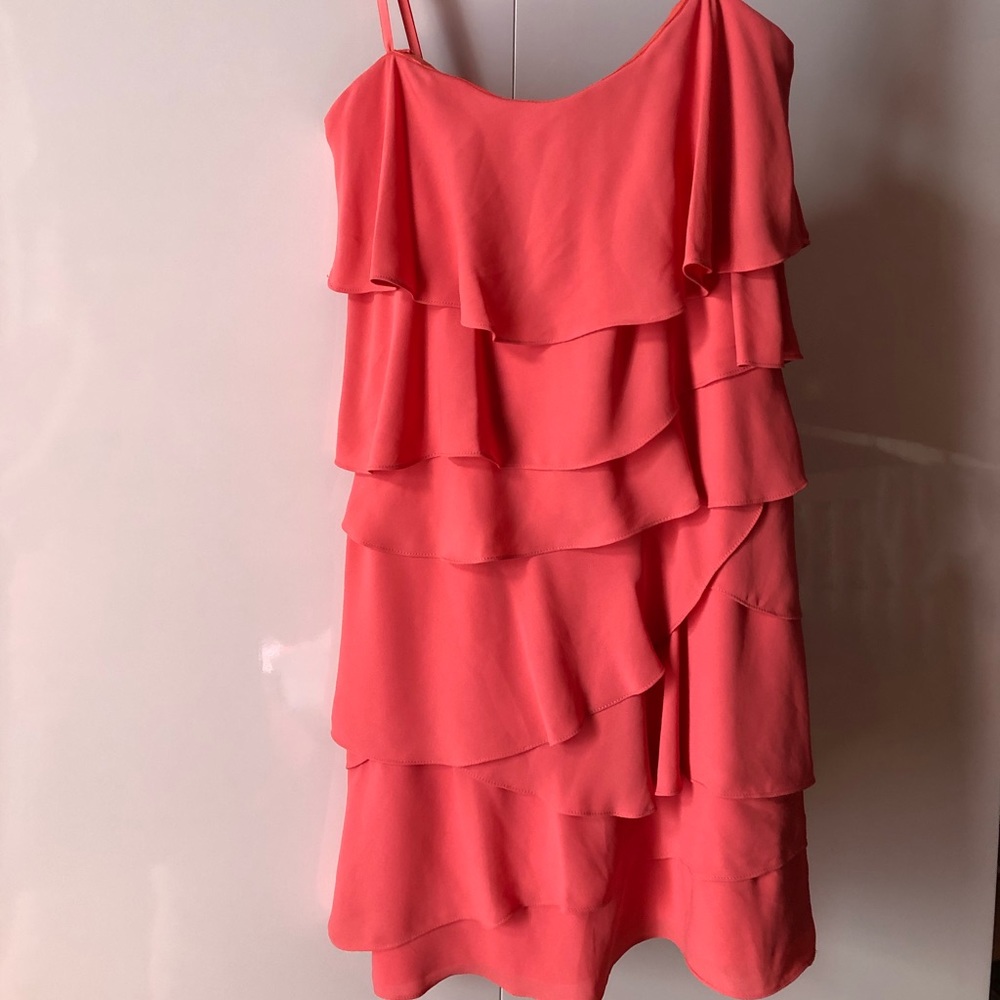 NEW BCBG coral strapless dress